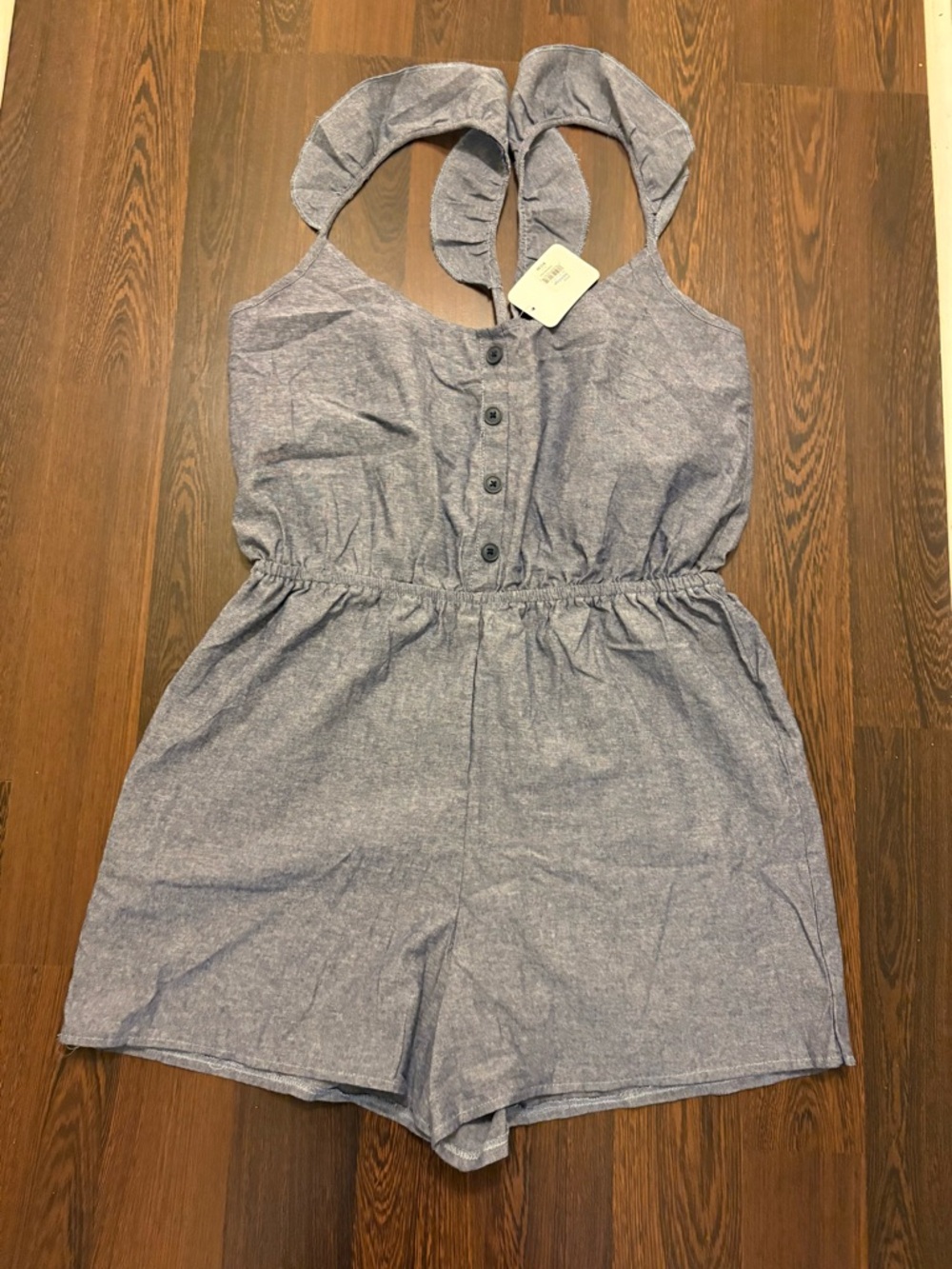 Denim linen romper size XL (Cart I-101)